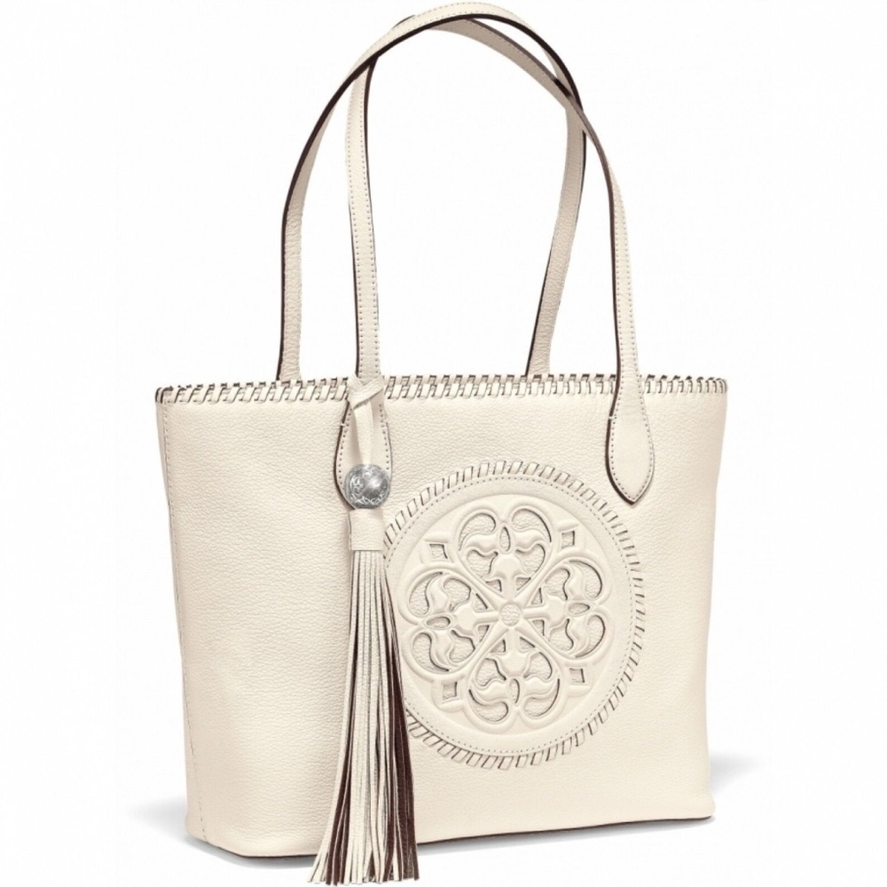 2021 Brighton Medallion Tote Purse - White - Ferrara Collection - MINT